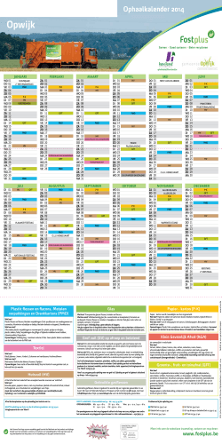 Afvalkalender 2014