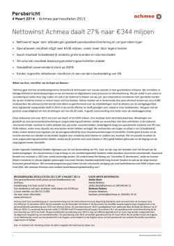 in een uitgebreid persbericht