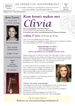Kom kennis maken met Clivia - Brussels Operette Theater