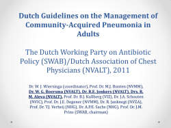 Dutch Guidelines on the Management of Community