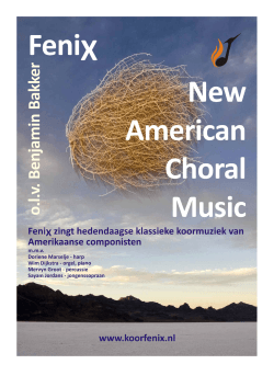 Programmaboekje New American Choral Music