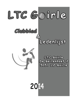 Clubblad - LTC Goirle