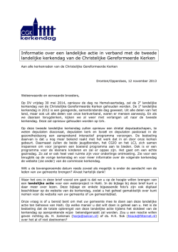 Deputaten Eredienst - CGK Kerkendag 2014