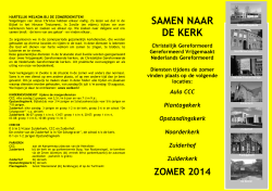 zomerfolder 2014 - Zuiderkerk Zwolle