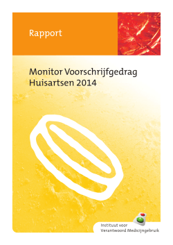 Monitor Voorschrijfgedrag Huisartsen 2014