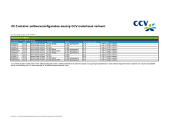 VX Evolution softwareconfiguraties waarop CCV onderhoud verleent