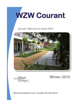 WZW Courant - De Berkhof - Stichting Zorgcombinatie Marga Klompe
