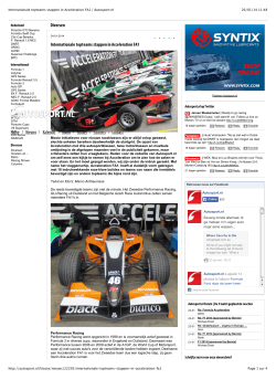 Internationale topteams stappen in Acceleration FA1 | Autosport.nl