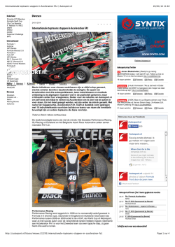 Internationale topteams stappen in Acceleration FA1 | Autosport.nl