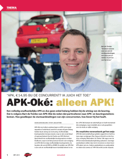 APK-Oké: alleen APK! (2014-5)