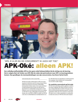 APK-Ok&eacute;: alleen APK! (2014-5)