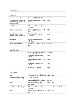 Theorielessen 4de kwartaal 2014