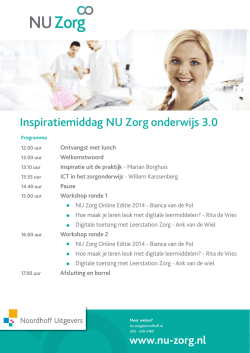 NU Zorg onderwijs 3.0.indd