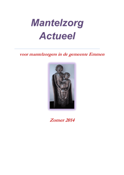 Mantelzorg zomer 2014