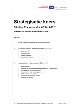 Strategische koers - Stichting Examenservice MEI