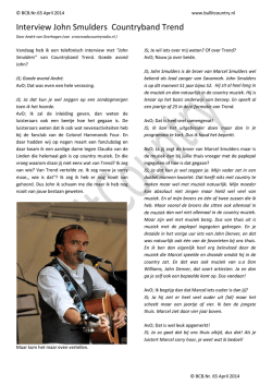 Interview John Smulders Countryband Trend