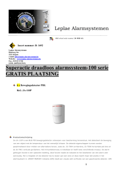 Download PDF - Leplae Alarmsystemen