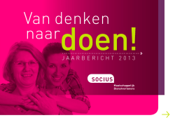 JAARBERICHT 2013 - Socius Maatschappelijk Dienstverleners