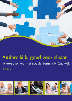 Inkoopplan - Zorg in de regio Hart van Brabant