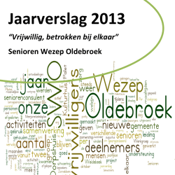 Jaarverslag 2013 - Senioren Wezep Oldebroek