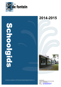 schoolgids de fontein SCOT 2014-2015