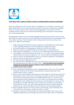 Hart voor Bloemendaal vragen 16 november 2014