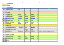 Wedstrijd en evenmenten kalender 2014 - 2015 (18