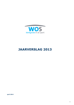 Jaarverslag WOS 2013 - werkgeversindesport.nl