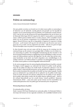Politie en wetenschap - VU