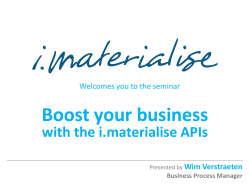 Boost your Business with i.materialise APIs