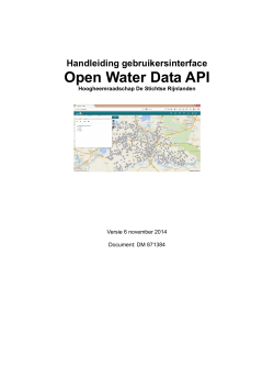 Handleiding open waterdata API - Hoogheemraadschap De Stichtse