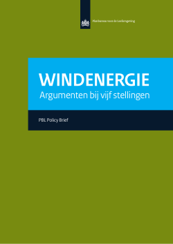 Windenergie. Argumenten bij vijf stellingen