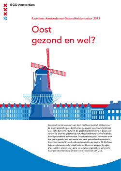 Factsheet Oost gezond en wel - GGD Amsterdam