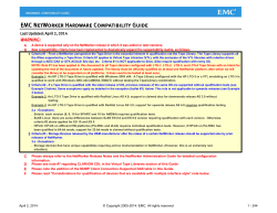 EMC NetWorker Hardware Compatibility Guide