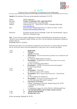 NL GUTS Agenda bijeenkomst 23 september 2014
