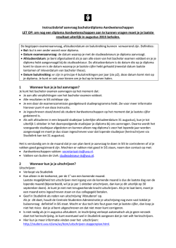 Instructiebrief aanvraag diploma AW