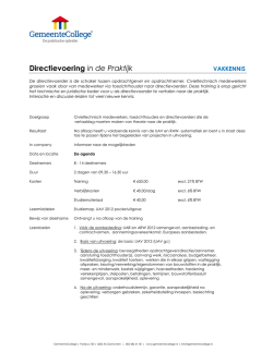 Directievoering in de Praktijk