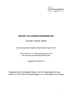 INKOOP- EN AANBESTEDINGSBELEID 2013