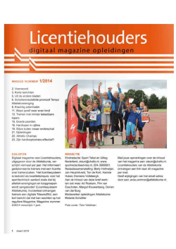 20140300 Atletiekunie Licentiehouders digitaal magazine opleidingen