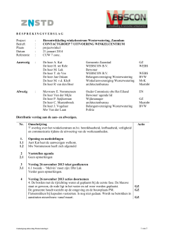Verslag Contactgroep 7 Uitvoering 21 januari 2014