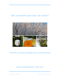 Met aromatherapie door de winter!