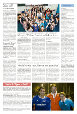 Vind de code van Sint en win een iPad Meester Willem finalist in