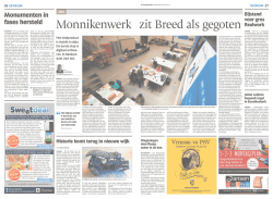 een krantenartikel in de Gelderlander