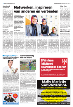 Interview Arnhemsekoerier 7 mei 2014