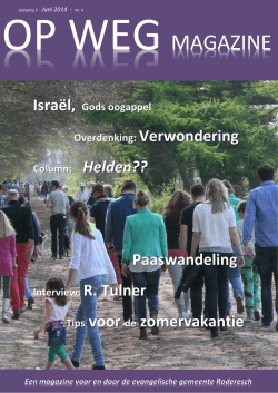 04-op-weg- juni-2014 - Evangelische Gemeente