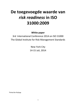 De toegevoegde waarde van risk readiness in ISO