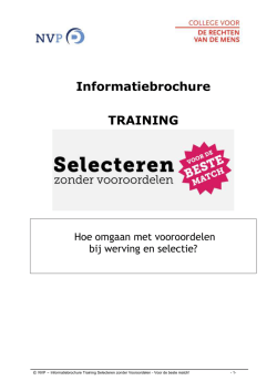 Informatiebrochure TRAINING