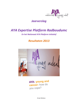 AYA jaarverslag 2013 - Nationaal AYA4 Platform