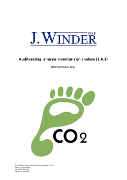 Auditverslag, emissie inventaris en analyse (3.A.1)