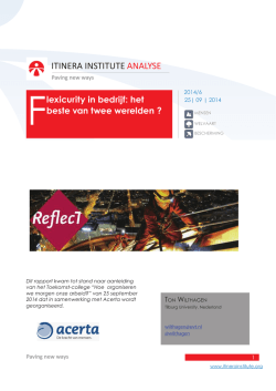 ITINERA INSTITUTE ANALYSE